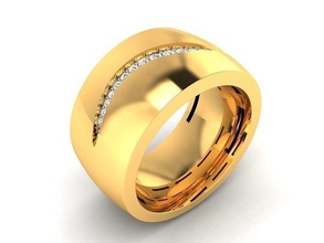 Solitär Hochzeit Engagement Ring Schmuck Band Frauenring wertvoll Gold druckbar Diamant Mode Ringe Bulk Sammlung Frauen 3d print model - Mito3D