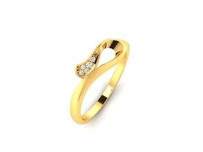solitaire mariage engagement bague anneaux bijoux or bande gemme argent brillant diamant imprimable sterling platine 3d print model - Mito3D