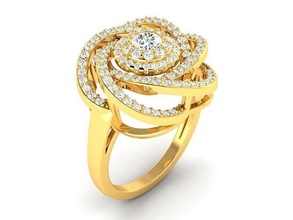 solitario nozze Fidanzamento squillare 360 Visualizza gioielleria oro stampabile brillante anelli diamante lusso carati platino prezioso argento rubino 3d print model - Mito3D