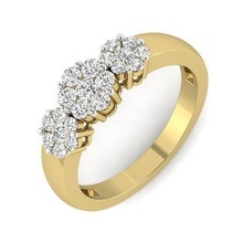 solitaire düğün nişan yüzük 360 görünüm 3d yazdır model takı grup kadın altın elmas hale yüzükler kadin yazdırılabilir prenses değerli platin kırat kolye 3d print model - Mito3D