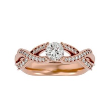 Solitär Hochzeit Engagement Ring 360 Aussicht Animation Ringe Schmuck Diamant Band druckbar Gold Platin 3d print model - Mito3D