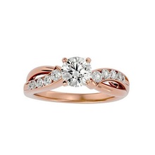 Solitär Hochzeit Engagement Ring 360 Aussicht Animation Ringe Schmuck Diamant Band druckbar Gold Platin 3d print model - Mito3D