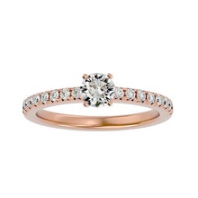 solitär hochzeit engagement ring 360 aussicht animation druckbar schmuck juwel diamant gold silber ringe platin 3d print model - Mito3D