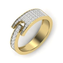 solitario Boda compromiso anillo 3dm anillos diamante platino joyería joya soltero animación tri estrella plata imprimible 3d print model - Mito3D