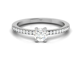 solitario Boda compromiso anillo 3dm stl obj fbx detalles anillos joya joyería imprimible diamante plata oro libra esterlina blanco brillante 3d print model - Mito3D