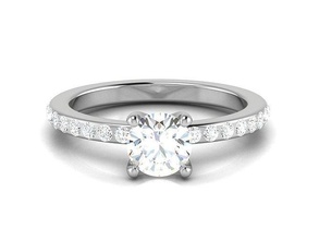 Solitaire düğün nişan yüzük 3dm stl obj fbx vermek detaylar yüzükler sterlin yazdırılabilir elmas platin parlak mücevher gümüş takı narin ışık 3d print model - Mito3D