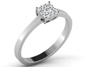 solitaire wedding engagement ring 3dm stl obj fbx render details jewelry band womenring gold diamond fashion rings bulk collection dimaond women 3d print model - Mito3D