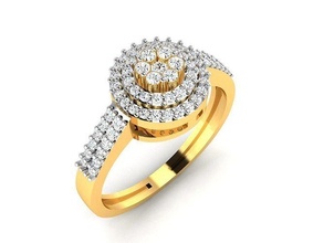 solitaire wedding engagement ring 3dm stl obj fbx render details jewelry gold silver printable diamond jewel jewellery gem fashion rings brilliant sterling engagem 3d print model - Mito3D