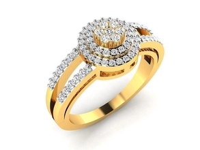 solitaire mariage engagement bague 3dm stl obj fbx rendre détails anneaux sterling imprimable diamant platine brillant bijou bijoux argent blanc or 3d print model - Mito3D