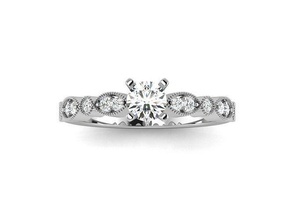 solitario Boda compromiso anillo 3dm stl obj fbx detalles joya joyería eternidad precioso anillos piedras oro piedra preciosa diamante ropa perlas 3d print model - Mito3D