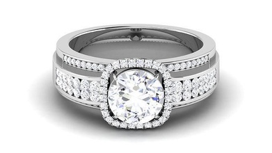 Solitär Hochzeit Engagement Ring Braut Schmuck Band Frauenring wertvoll Gold druckbar Diamant Mode Ringe Bulk Sammlung Frauen 3d print model - Mito3D