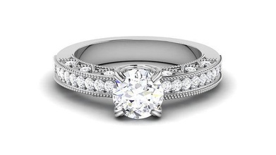 solitario Boda compromiso anillo nupcial quilate joyería joya anillos canalla Estados Unidos Canadá brillantez promesa imprimible diamante Moda oro Roca sólido 3d print model - Mito3D