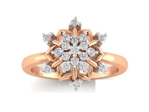 solitario boda compromiso anillo racimo flor 3d impresión 3dprinted diseño moda oro dorado joya joyería imprimible prototipos anillos plata diamantes diamante libra esterlina 3d print model - Mito3D