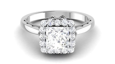 solitaire mariage engagement bague Princesse mariée bijoux bande femme or diamant mode anneaux masse collection femmes 3d print model - Mito3D