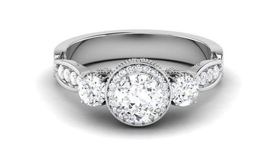 solitário Casamento noivado anel pedra nupcial jóias imprimível jóia diamante ouro joalheria noiva noivo gema argolas banda casal platina bandas casamento 3d print model - Mito3D