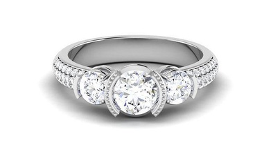 solitario Boda compromiso anillo Roca anillo joyería joya anillo banda mujer Boda oro diamante Moda anillos abultar colección diamante solitario compromiso mujer 3d print model - Mito3D