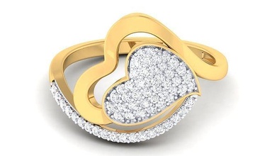 solitario Boda compromiso anillos anillo diamante joyería joya bodas flor oro mujer 3d print model - Mito3D