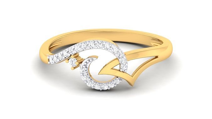 solitario nozze Fidanzamento anelli squillare diamante anello fidanzamento gioielleria fede oro womenring donne 3D print model - Mito3D