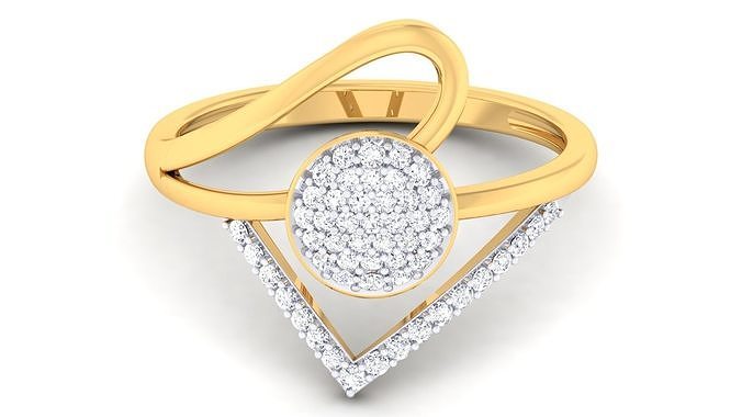 Solitär Hochzeit Engagement Ringe Ring Diamant Verlobungsring Schmuck Hochzeitsring Gold Frauenring 3D print model - Mito3D