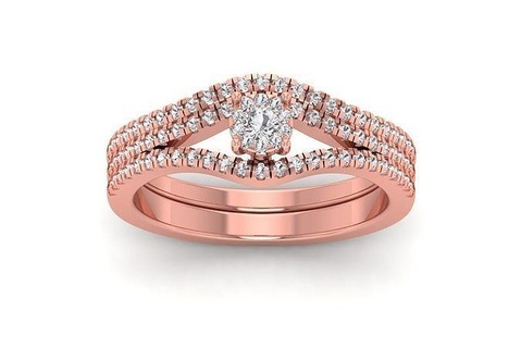 solitaire mariage engagement bande femmes anneaux bijoux bague femme diamant masse collection imprimable 3d print model - Mito3D