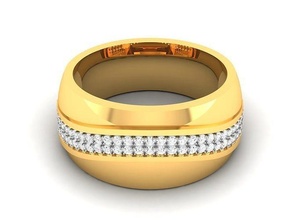 solitaire mariage engagement femmes bande bague gemme bijou bijoux imprimable diamant argent or sterling blanc brillant platine anneaux luxe précieux 3d print model - Mito3D