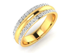 solitär hochzeit engagement frauen band ring ringe juwel schmuck druckbar diamant silber gold sterling weiß brillant platin armreif 3d print model - Mito3D