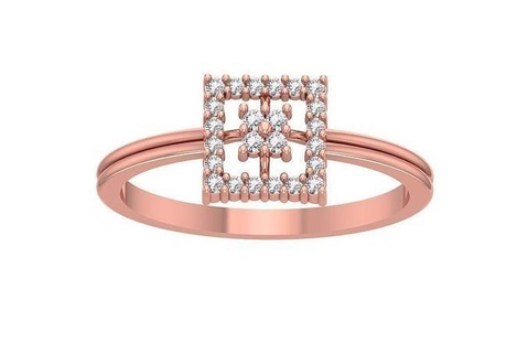 solitario Boda compromiso mujer banda anillos libra esterlina imprimible diamante anillo platino brillante joya joyería plata delicado ligero oro blanco 3d print model - Mito3D