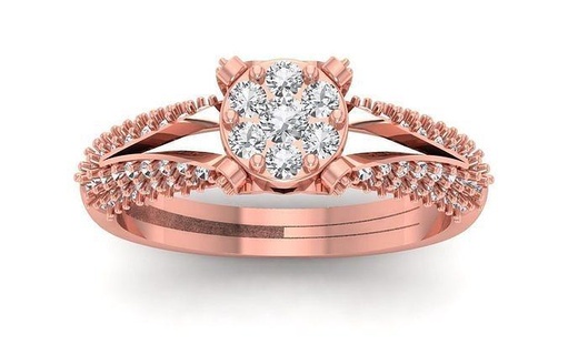 solitario nozze Fidanzamento donne gruppo musicale anelli gioielleria squillare womenring diamante massa collezione stampabile 3d print model - Mito3D
