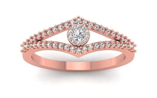 solitario Boda compromiso mujer doble banda anillos joyería joya anillo diamante abultar colección imprimible 3d print model - Mito3D