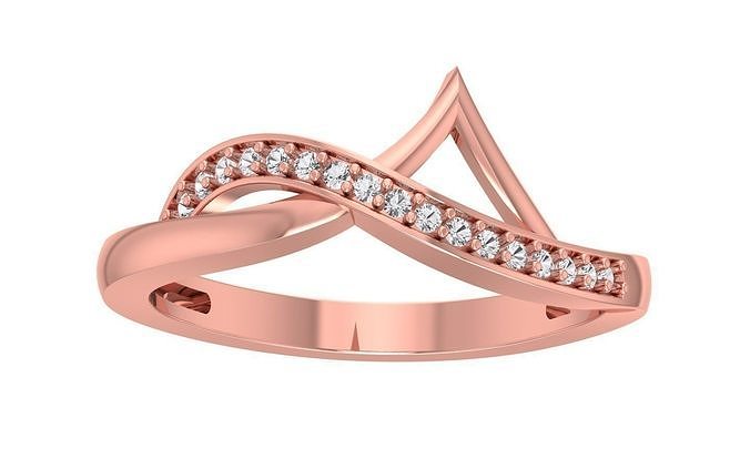 solitario Boda compromiso mujer ligero peso derivación anillos joyería joya anillo banda diamante abultar colección imprimible 3D print model - Mito3D