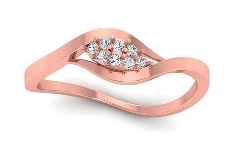 solitário Casamento noivado mulheres luz peso desviar argolas esterlina imprimível diamante anel platina brilhante jóia jóias prata joalheria delicado ouro branco 3d print model - Mito3D
