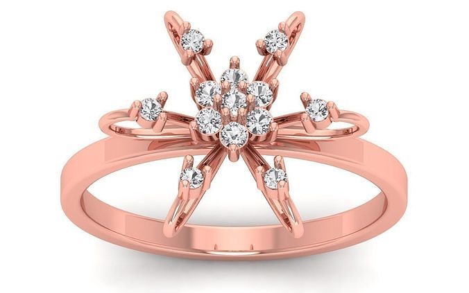 solitario Boda compromiso mujer ligero peso anillos joyería joya anillo banda diamante abultar colección imprimible 3D print model - Mito3D