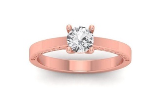 solitario Boda compromiso mujer ligero peso anillos libra esterlina imprimible diamante anillo platino brillante joya joyería plata delicado oro blanco 3d print model - Mito3D
