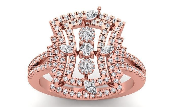 solitario nozze fidanzamento donne marchesa diamante nuziale squillare gioielleria gruppo musicale womenring anelli massa collezione stampabile 3D print model - Mito3D