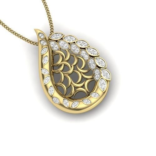 solitaire wedding engagement women pendant jewellery printable gem diamond gold silver jewel sterling white brilliant platinum luxury precious necklace pendants jewelry heart 3D print model - Mito3D