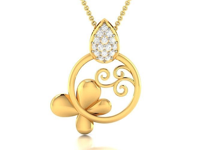 solitario nozze Fidanzamento donne pendente gioielleria prezioso oro stampabile diamante moda anelli massa collezione ciondoli luce 3D print model - Mito3D