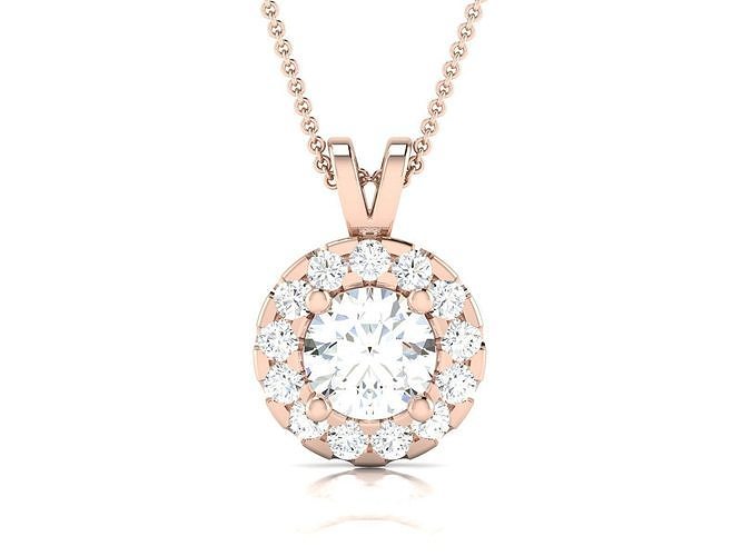 solitaire wedding engagement women pendant 3dm render jewelry precious gold printable diamond fashion collection pendants necklace 3D print model - Mito3D
