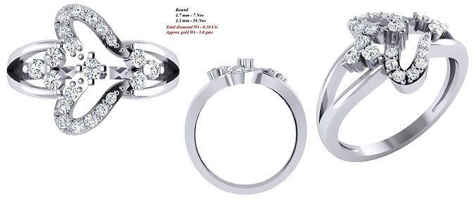 solitaire mariage engagement femmes bague anneaux diamant fiançailles bijoux Alliance or femme mariée anniversaire promettre Valentin proposition cocktail fleur 3D print model - Mito3D