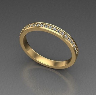 Solitär Hochzeit Engagement Frauen Ring Schmuck Ringe Gold Diamant druckbar Juwel Mode Schönheit engagem Silber 3d print model - Mito3D