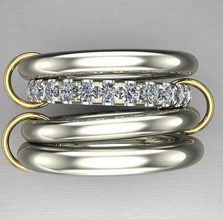 solitario Boda compromiso mujer anillo joyería joya anillos oro imprimible diamante plata Moda belleza enganchar 3d print model - Mito3D