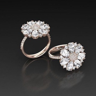 solitario nozze Fidanzamento donne squillare gioielleria anelli oro diamante stampabile gioiello moda engagement bellezza 3d print model - Mito3D