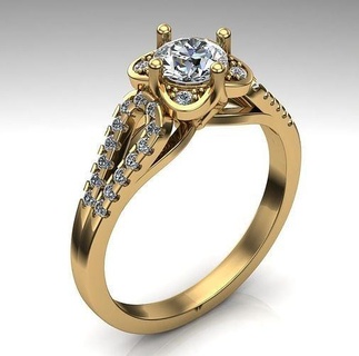 solitario Boda compromiso mujer anillo joyería joya anillos oro diamante imprimible plata Moda belleza enganchar 3d print model - Mito3D