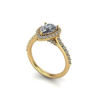 solitario Boda compromiso mujer anillo joyería joya anillos oro imprimible diamante plata Moda belleza enganchar 3d print model - Mito3D