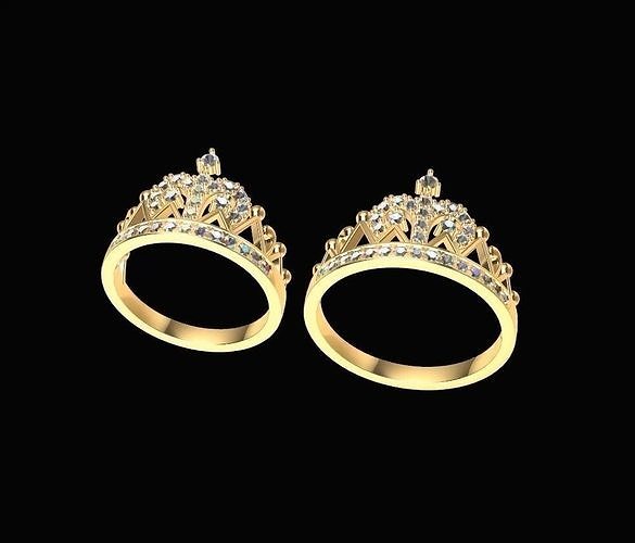 solitaire mariage engagement femmes bague bijoux anneaux or imprimable diamant argent bijou mode beauté engagem 3D print model - Mito3D