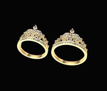 Solitär Hochzeit Engagement Frauen Ring Schmuck Ringe Gold druckbar Diamant Silber Juwel Mode Schönheit engagem 3d print model - Mito3D