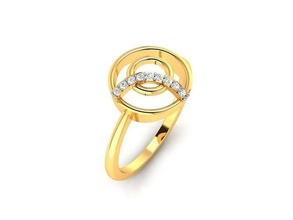 solitaire düğün nişan kadin yüzük yüzükler sterlin yazdırılabilir elmas platin parlak mücevher gümüş takı narin ışık altın beyaz 3d print model - Mito3D