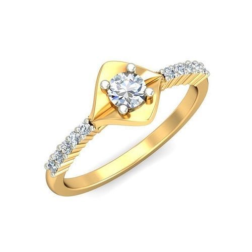 solitaire wedding engagement women ring jewelry band womenring gold diamond fashion rings bulk collection dimaond 3D print model - Mito3D