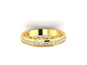 solitaire mariage engagement femmes bague anneaux bijoux or bande gemme argent brillant diamant imprimable sterling platine 3d print model - Mito3D