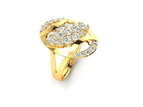 Solitaire düğün nişan KADIN yüzük yüzükler mücevher elmas yazdırılabilir altın takı ışık ağırlık minimalist wt gümüş 3d print model - Mito3D