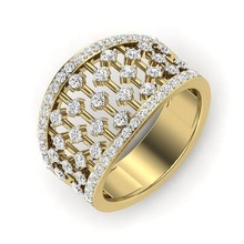 Solitaire düğün nişan KADIN yüzük 3d Yazdır model takı grup kadın değerli altın yazdırılabilir elmas moda yüzükler toplu Toplamak 3d print model - Mito3D